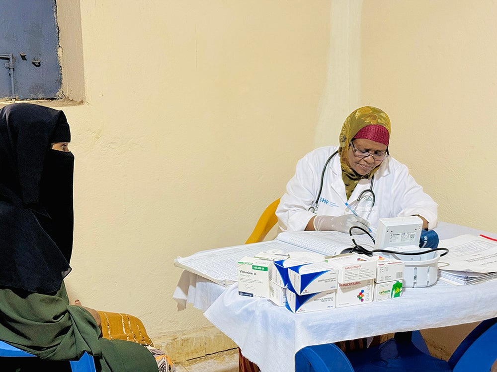 Maryan Hajji with a patient