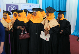 Students graduating from Mogadishu Midwifery School