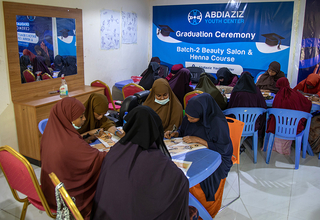 Students of Beauty Salon and Henna Course at the Abdiaziz Youth Center