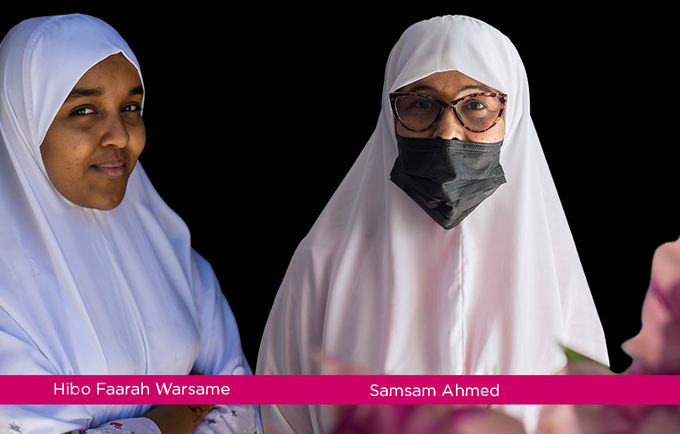 Midwives Hibo Faarah Warsame and Samsam Ahmed