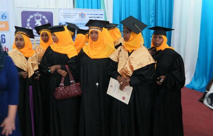 Students graduating from Mogadishu Midwifery School