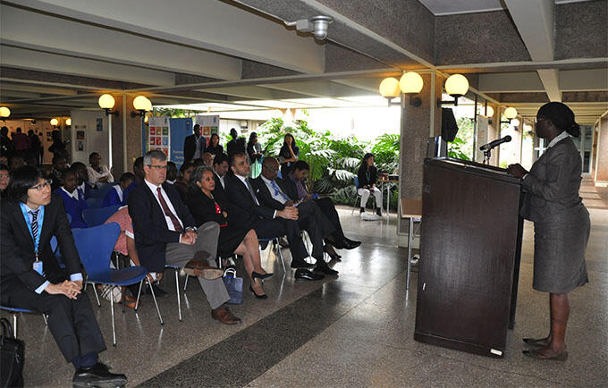 UNFPA Somalia Deputy Representative making a statement