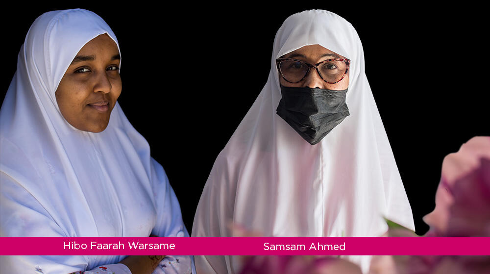 Midwives Hibo Faarah Warsame and Samsam Ahmed