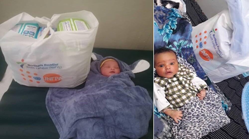 Baby Girls wrapped in Maternity Gifts from SOMA/UNFPA (Photo: SOMA)