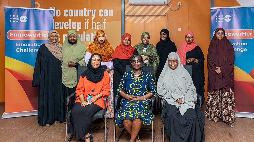 EmpowerHer Bootcamp Participants with UNFPA Somalia Representative a.i.