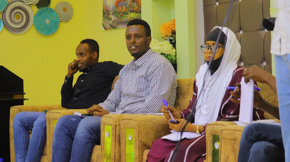 Young people in a peace forum